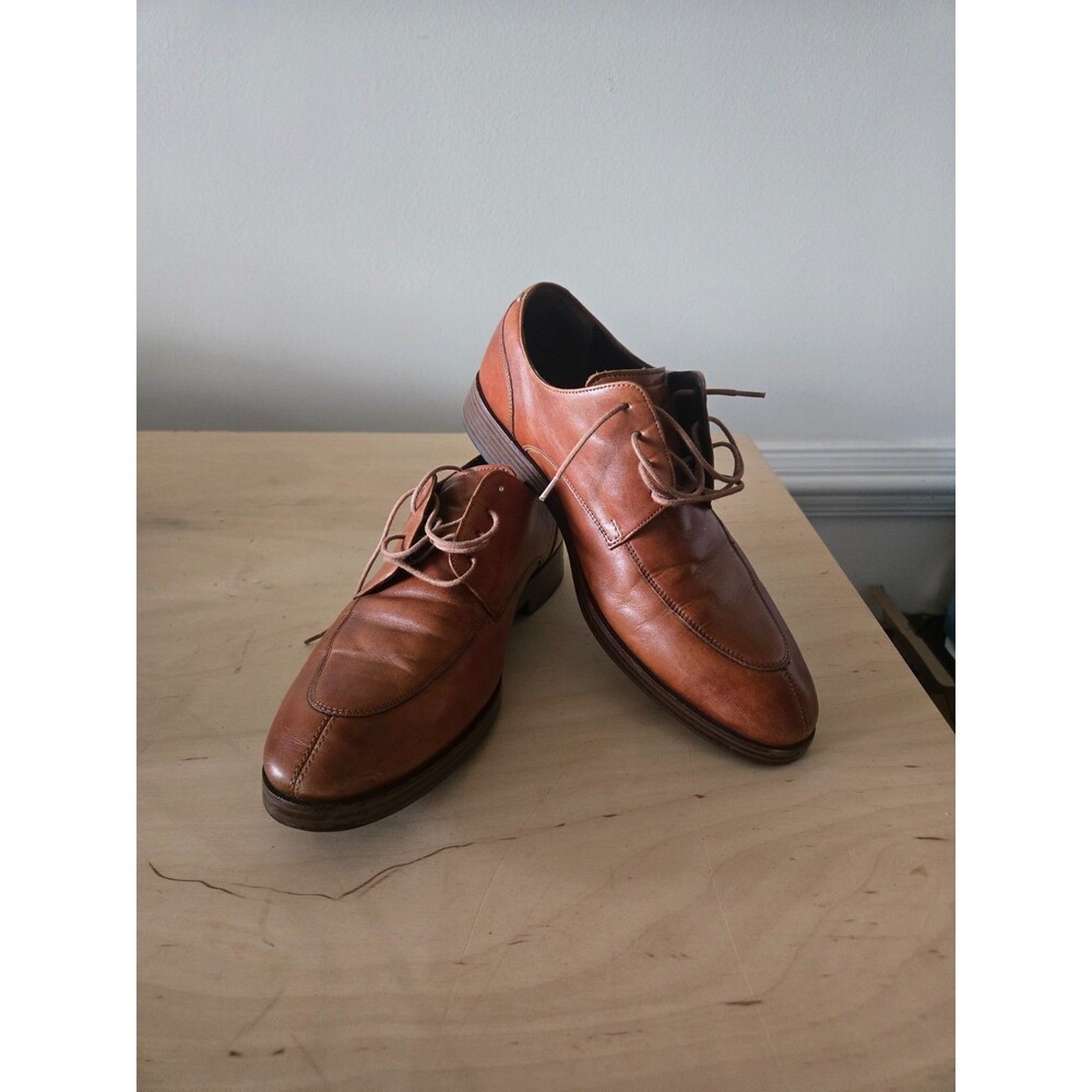 Cole Haan Grand OS Apron Split Toe Lace Up Leather Oxford Brown Men’s 8.5 M‎